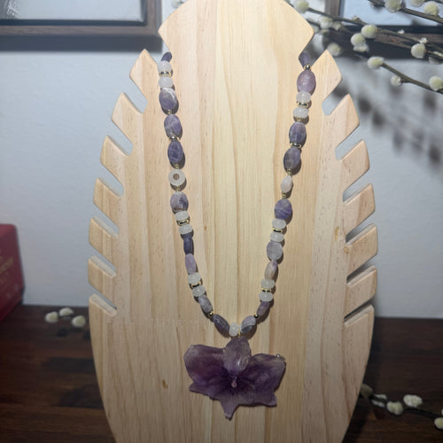Amethyst Orchid Necklace