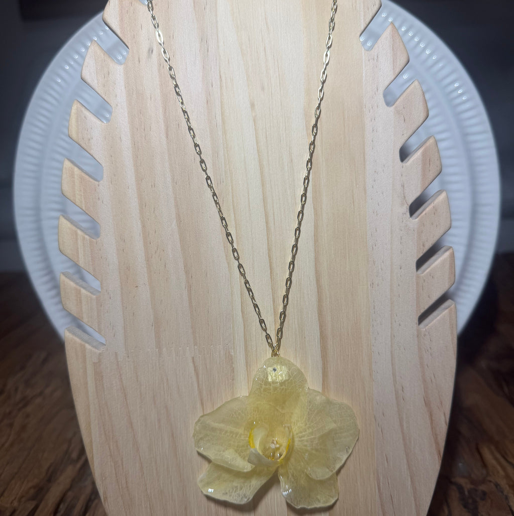 Gold Orchid Necklace