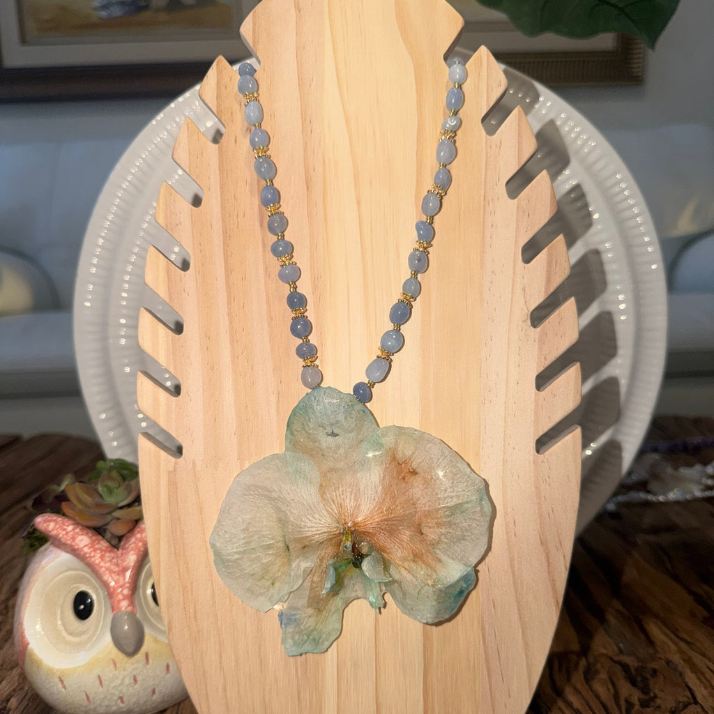 Blue Orchid Necklace